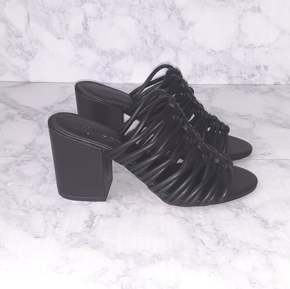 Rebecca Minkoff Black Strappy Sandal Heels Size 6 $228 - Picture 2 of 8